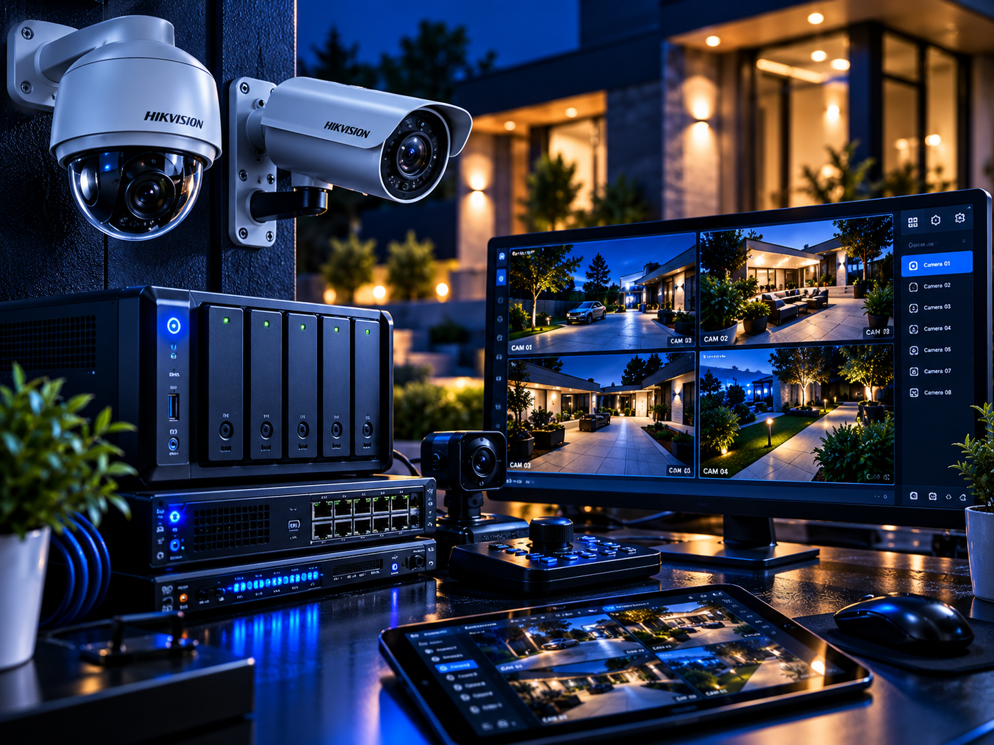 IP camera security, NAS storage and secure network environment